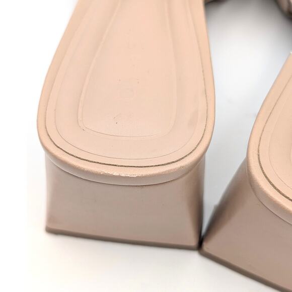 Open Edit Jaydin Block Heel Sandals Women's Open Toe Beige Size US6M EU36.5 - Picture 12 of 12